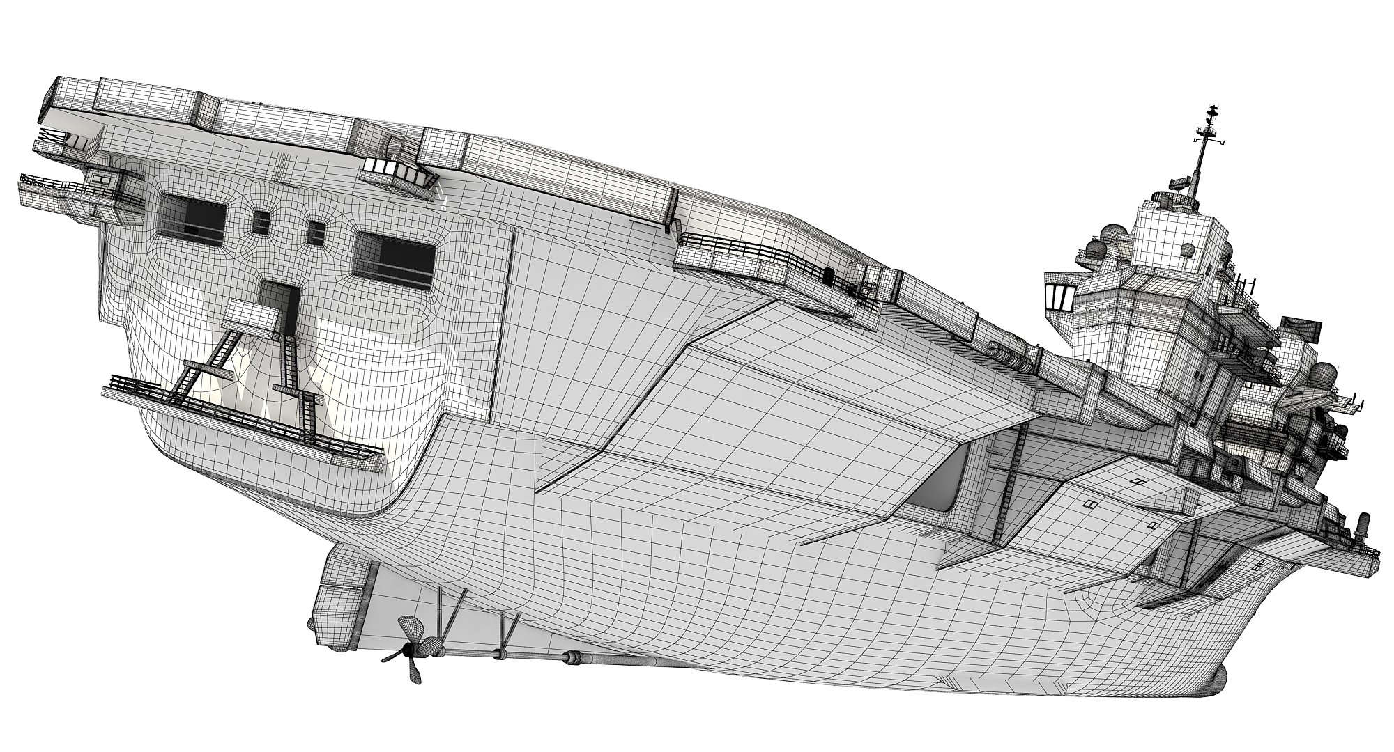 2000x1080 Queen Elizabeth Aircraft Carrier 3d Model 3d Horse - Aircraft Carrier Sketch