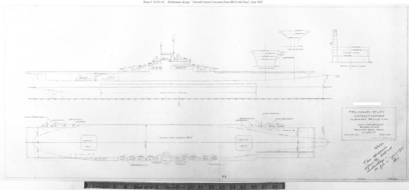 840x391 The Navy Wanted To Merge A Battleship And An Aircraft Carrier - Aircraft Carrier Sketch