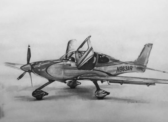 Aircraft Pencil Sketch