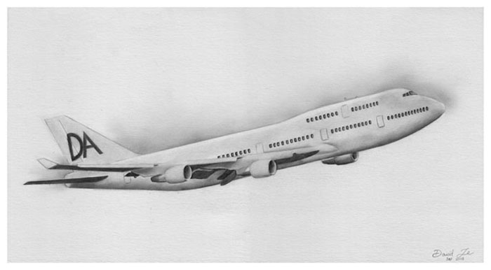 700x386 On The Wing - Aircraft Pencil Sketch