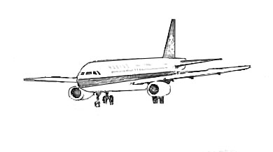390x217 Stock Pictures Aircraft Sketches And Silhouettes - Aircraft Sketch
