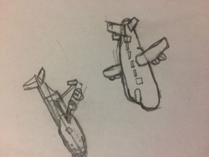 670x503 4 Ways To Draw A Plane - Aircraft Sketch