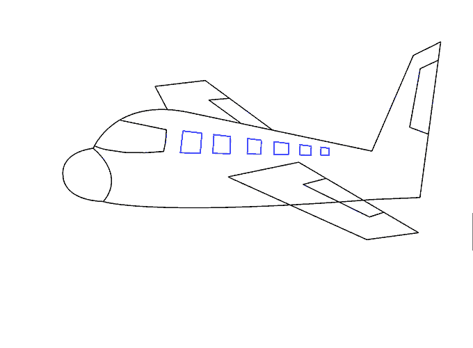 680x500 How To Draw An Airplane Easy Drawing Guides - Airplane Sketch