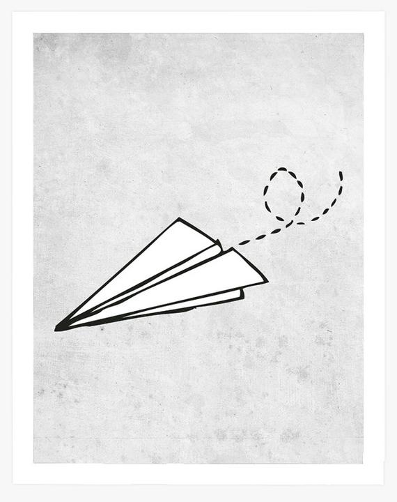 570x720 Paper Airplane Sketch Paper Airplane Drawing Sketches Paper Etsy - Airplane Sketch