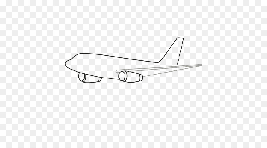 900x500 Airplane Line Art Material - Airplane Sketch Images