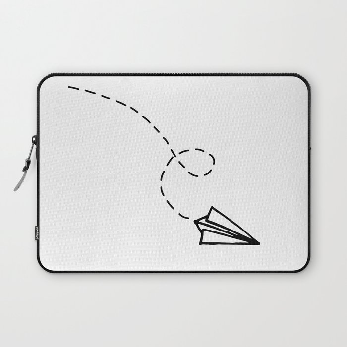 700x700 Send It Simple Paper Airplane Drawing Laptop Sleeve By - Airplane Sketch Simple