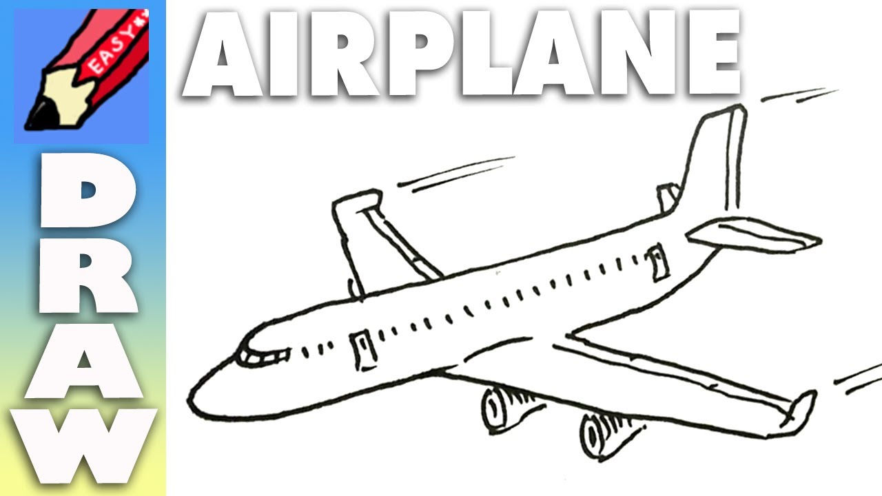1280x720 Draw A Plane Real Easy - Airplane Sketch Simple