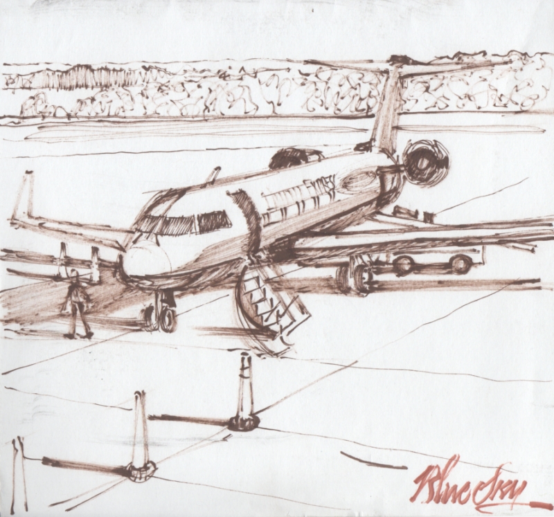 Airport Sketch at PaintingValley.com | Explore collection of Airport Sketch
