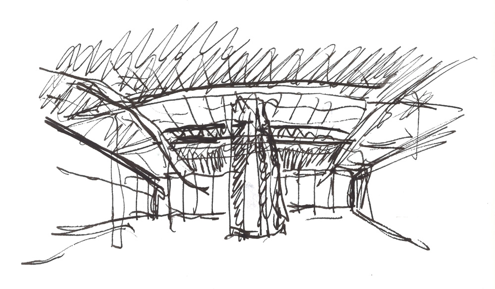 1000x585 Safdie Architects - Airport Sketch