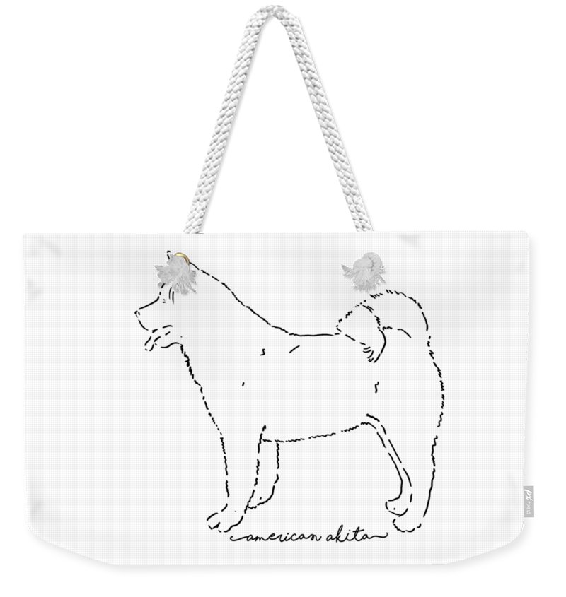 800x845 American Akita Sketch Weekender Tote Bag For Sale By Pablo Romero - Akita Sketch