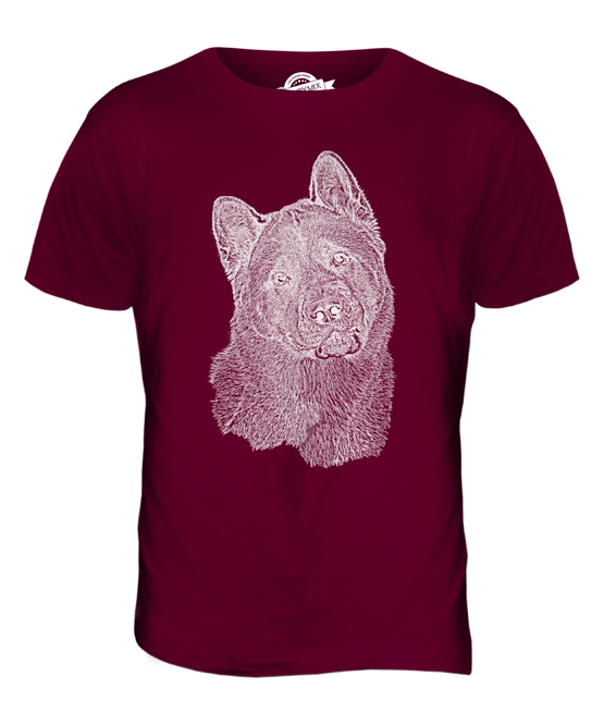 555x666 American Akita Sketch Mens Printed T Shirt Top Great Gift For Dog - Akita Sketch