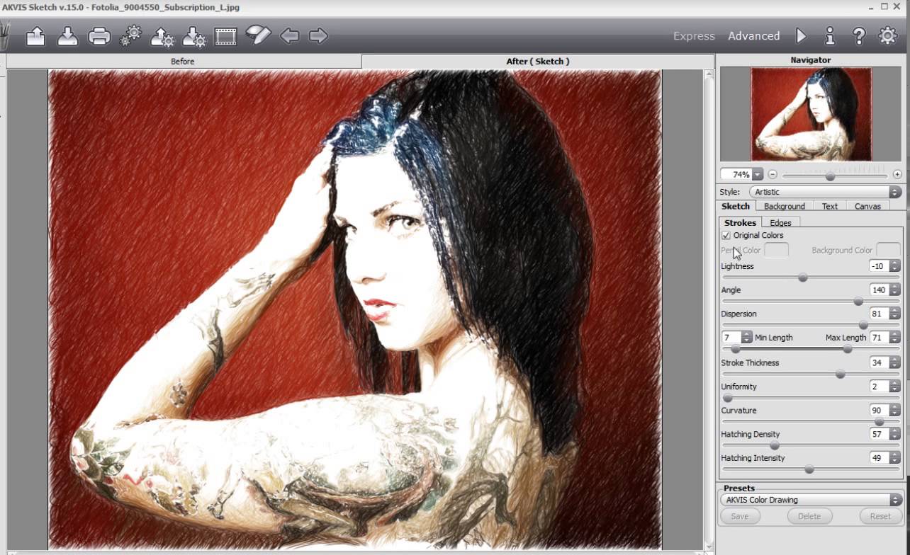 1284x784 How To Change Pencil And Background Colors In Akvis Sketch - Akvis Sketch