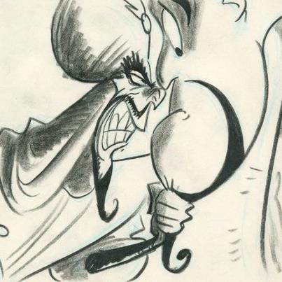 403x403 Aladdin Sketch Jafar And Genie The Disney Diva - Aladdin Sketch