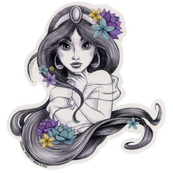 354x354 Disney Aladdin Jasmine Sketch Sticker From Hot Topic Disney - Aladdin Sketch