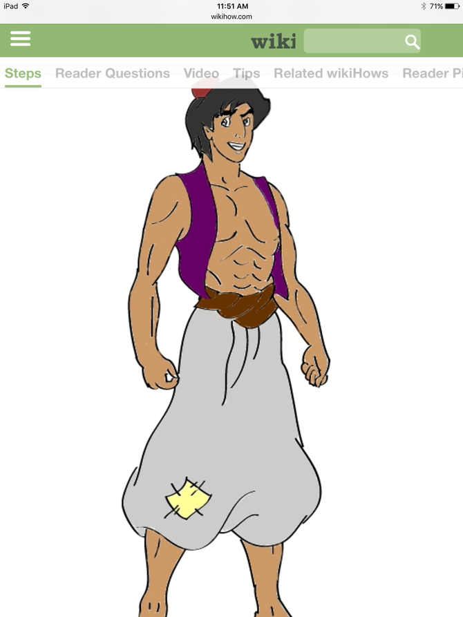 670x893 How To Draw Aladdin 7 Steps (With Pictures) - Aladdin Sketch