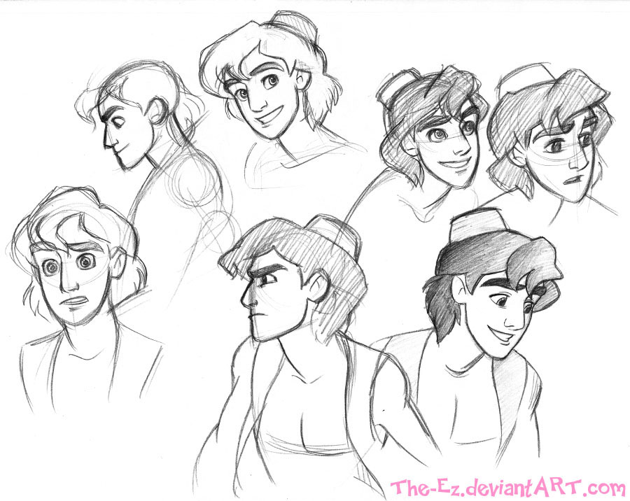 900x716 Aladdin Sketch Dump By The Ez - Aladdin Sketch