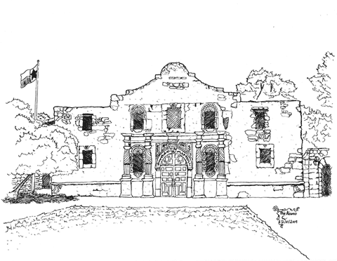 480x372 Charles Long Design - Alamo Sketch