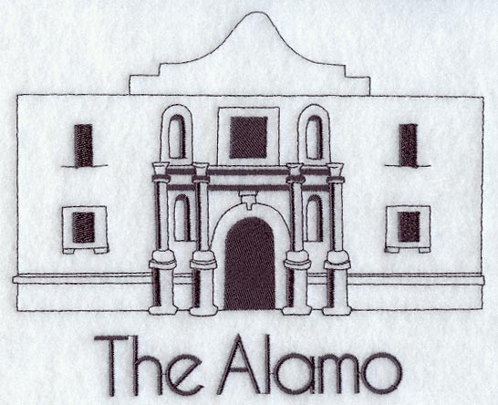 546x444 Machine Embroidery Designs - Alamo Sketch