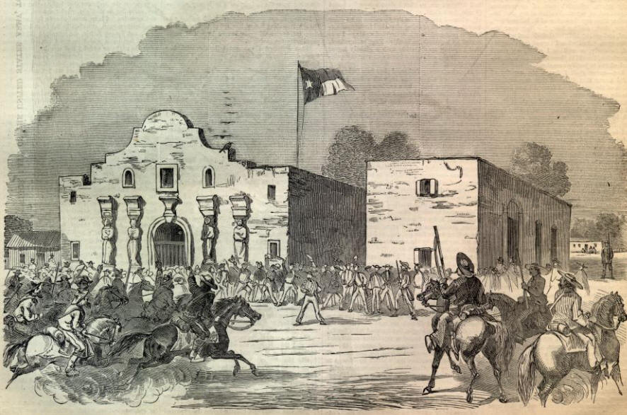 886x587 The Alamo - Alamo Sketch