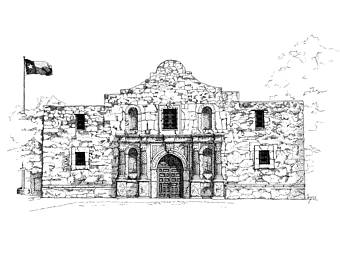 340x270 The Alamo Etsy - Alamo Sketch