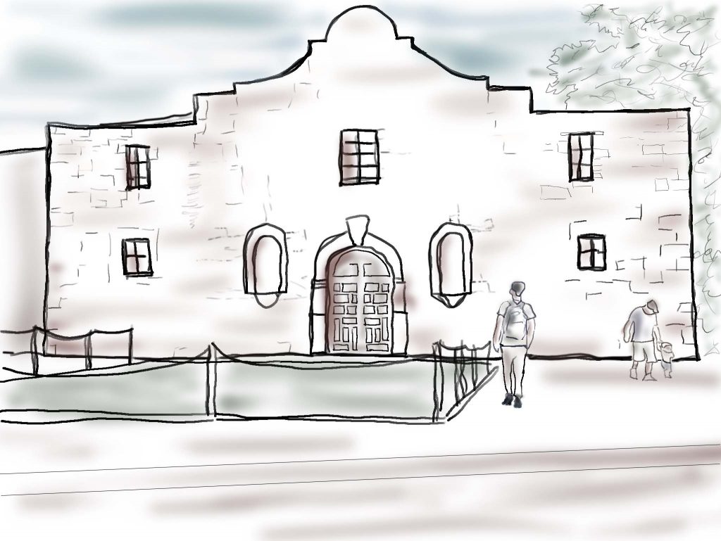 1024x769 Viva El Alamo! Art Casa - Alamo Sketch
