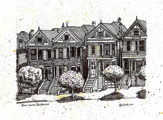 640x471 Alamo Square Petescully - Alamo Sketch