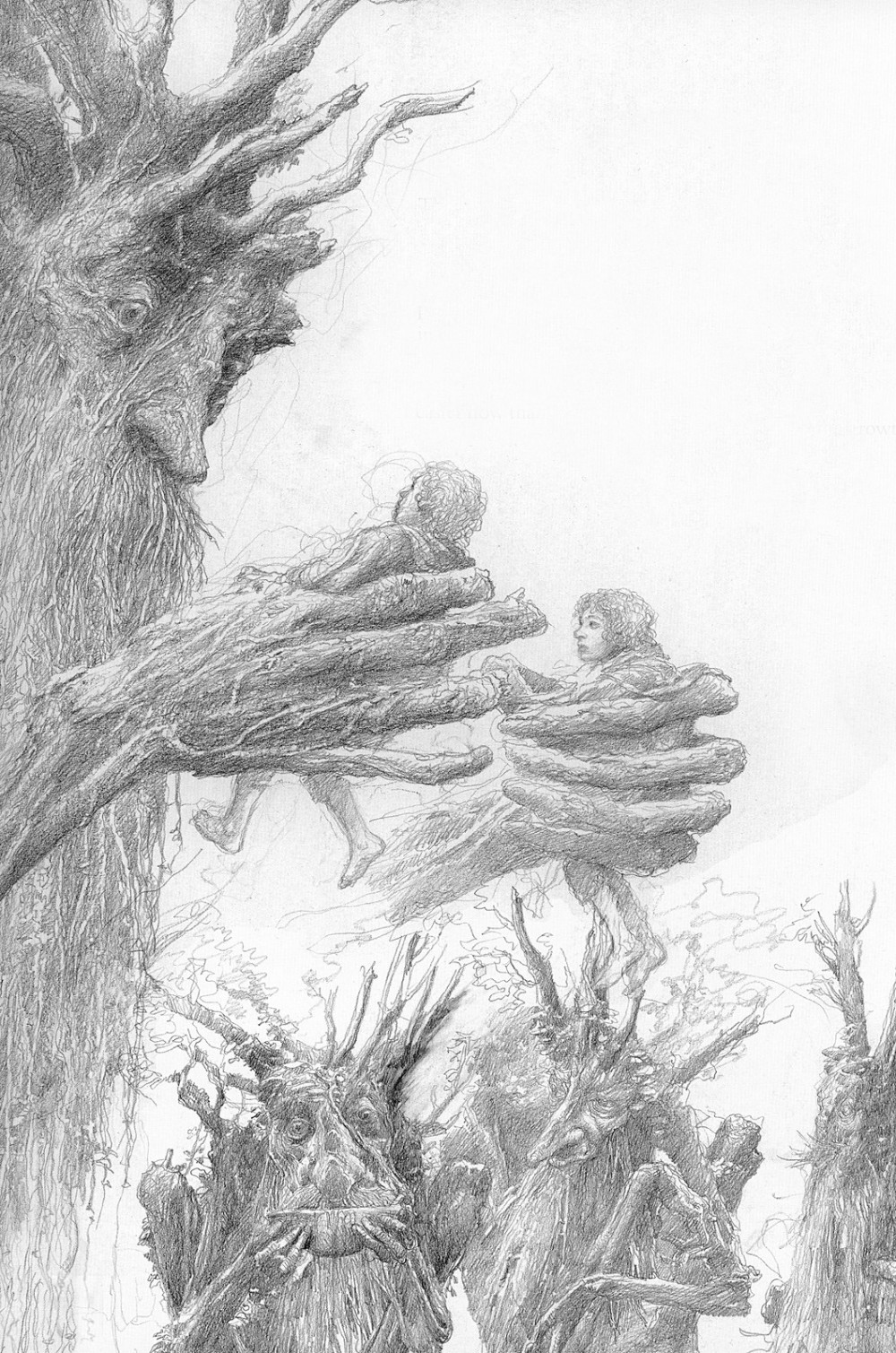 1000x1509 Ents Sketch By Alan Lee - Alan Lee Sketches