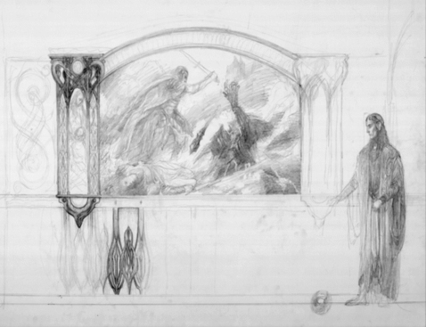 478x367 Sketch Of Isildur Painting - Alan Lee Sketches