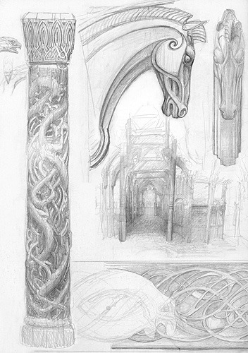 352x500 The Art Of Alan Lee And John Howe - Alan Lee Sketches