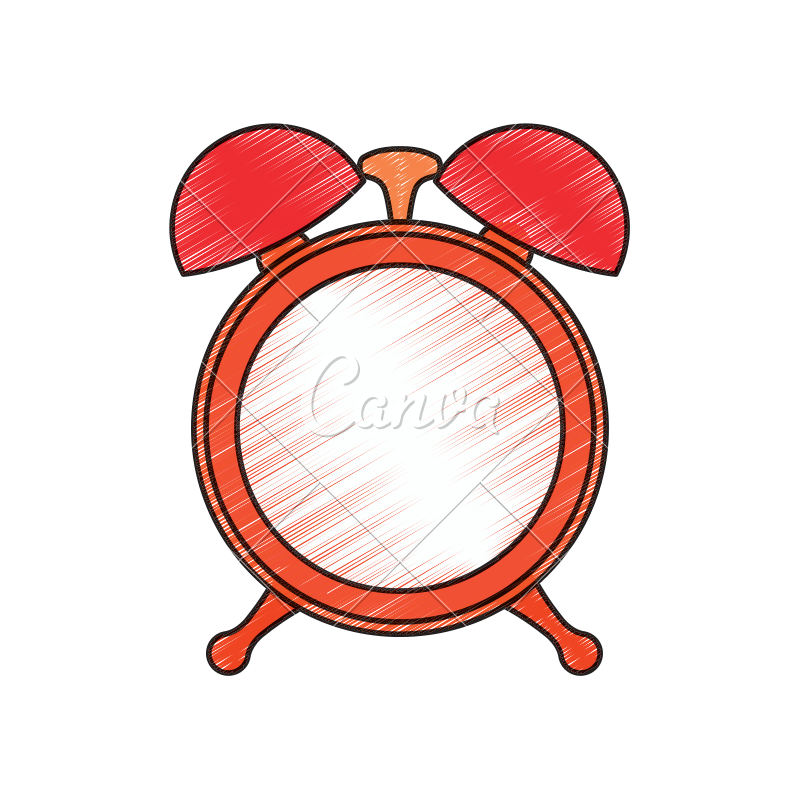 800x800 Classic Alarm Clock Sketch - Alarm Clock Sketch