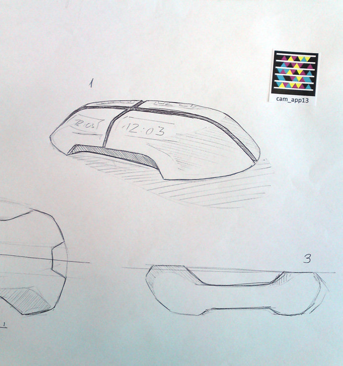 695x743 Design Sketch Of An Alarm Clock (A) And The Log Of Messages Sent - Alarm Clock Sketch