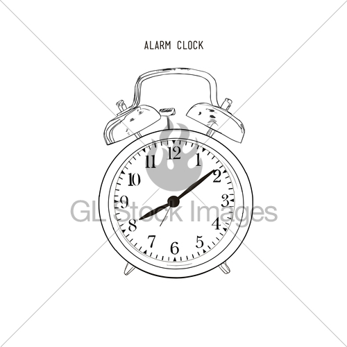 500x500 Hand Drawn Sketch Alarm Clock.vector Gl Stock Images - Alarm Clock Sketch