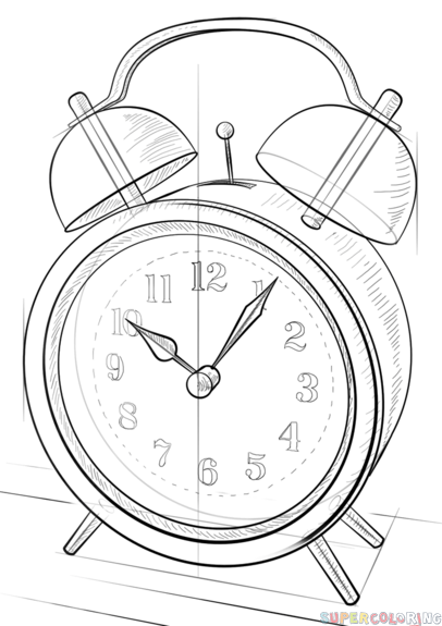 Alarm Clock Sketch at PaintingValley.com | Explore collection of Alarm ...