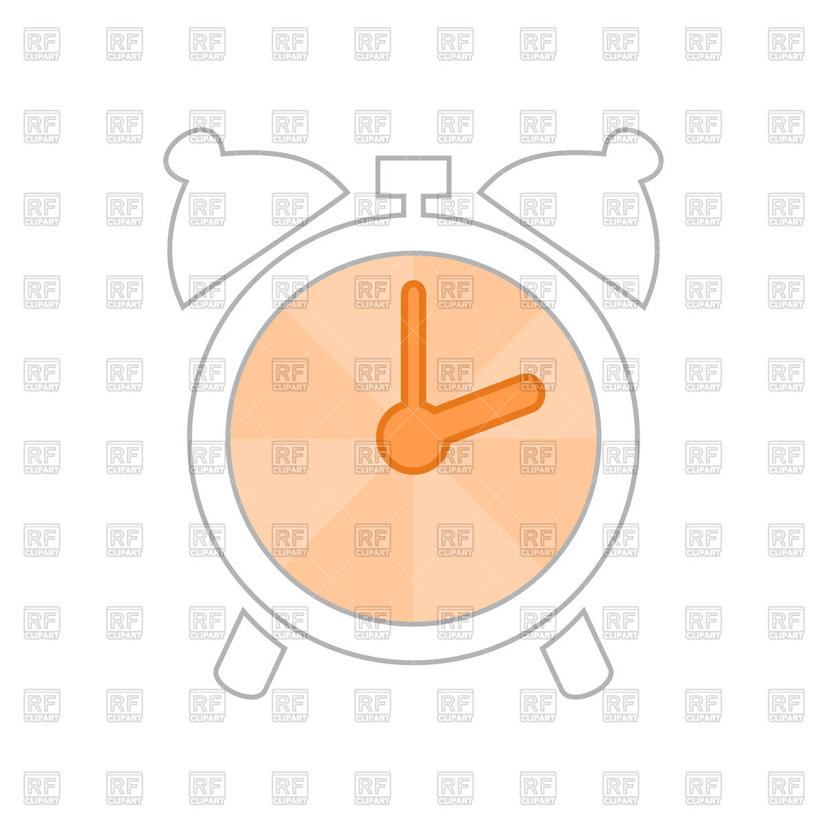 1200x1200 Alarm Clock With Orange Arrow - Alarm Sketch