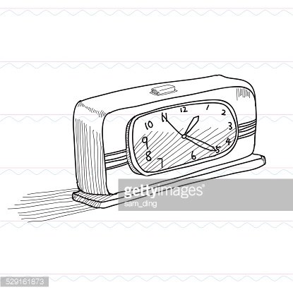 415x414 Sketch, Clock, Alarm Clock, Time Premium Clipart - Alarm Sketch