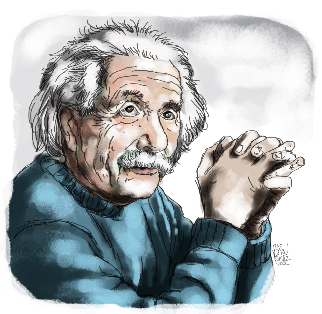 1333x1302 My World Of Creation Albert Einstein Digital Quick Sketch - Albert Einstein Sketch