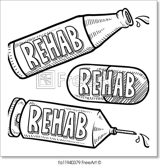 561x581 Free Art Print Of Drug And Alcohol Rehab Sketch. Doodle Style - Alcohol Sketch