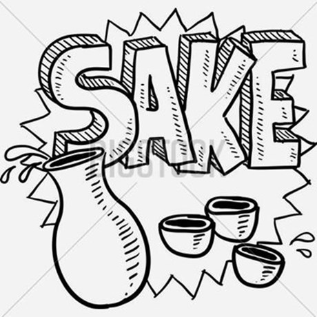 460x460 Sake Alcohol Sketch Balloon By Admin Cp70839509 - Alcohol Sketch