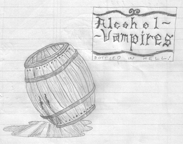 592x468 Sketch Alcohol Vampires - Alcohol Sketch
