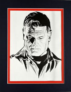 233x300 Clark Kent Superman Sketch Print Professionally Matted Alex Ross - Alex Sketch