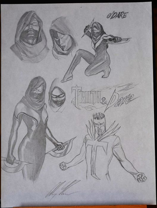 528x700 Original Signed Sketch By Alex Ross - Alex Sketch