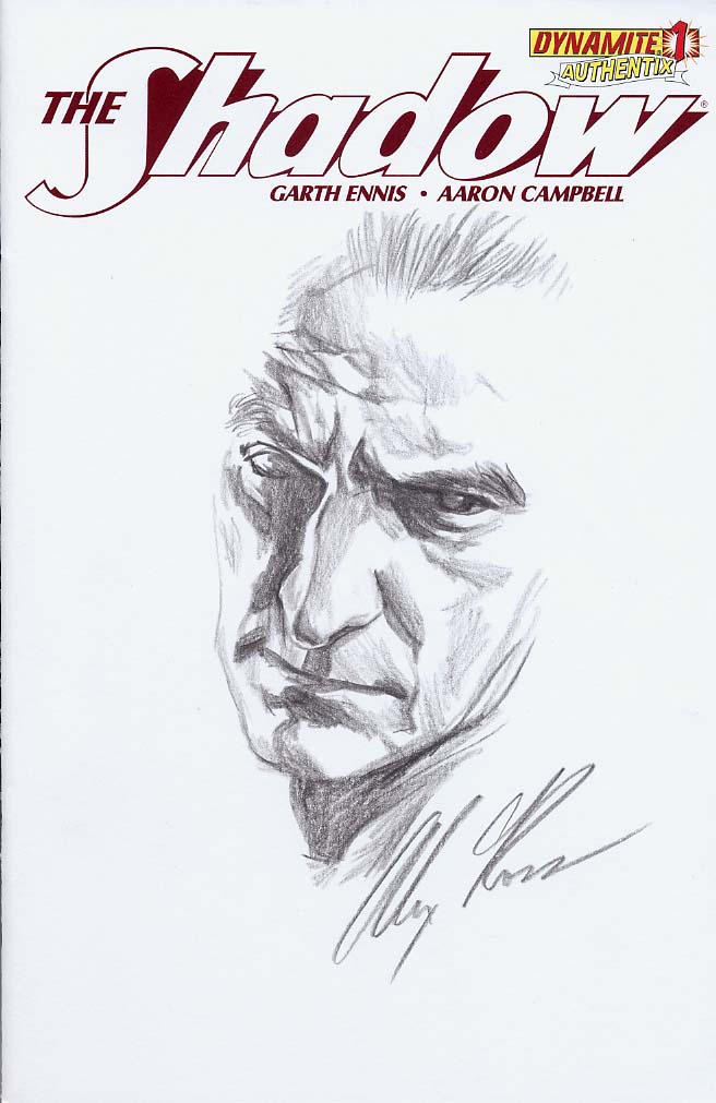 656x1011 Sixteen Alex Ross Original Sketch Covers For The Shadow - Alex Sketch
