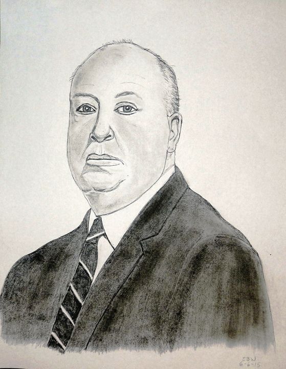 559x720 Alfred Hitchcock Pencil Sketch - Alfred Hitchcock Sketch