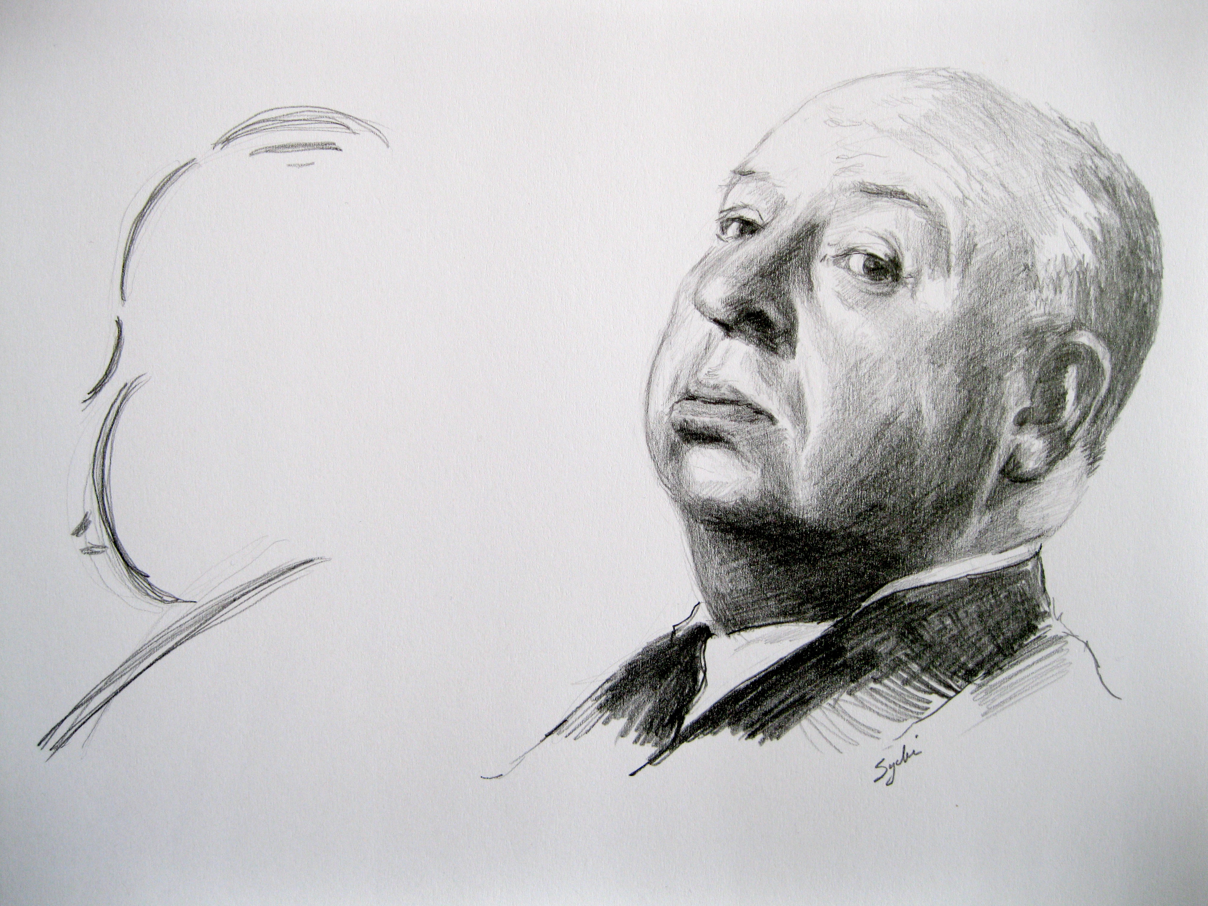 4000x3000 Famous Faces Alfred Hitchcock - Alfred Hitchcock Sketch