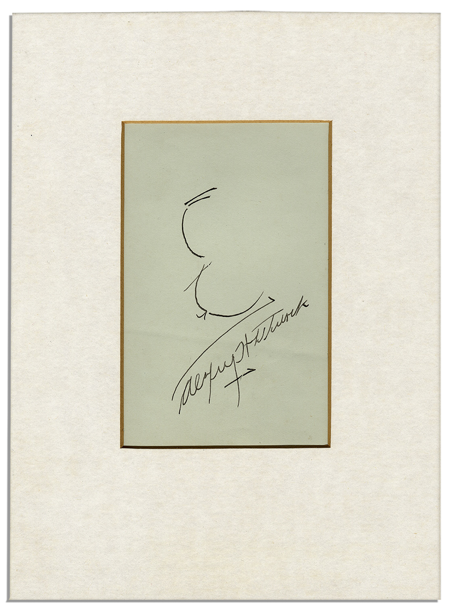 900x1214 Lot Detail - Alfred Hitchcock Sketch