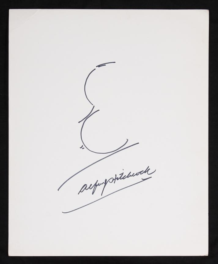 713x864 Alfred Hitchcock Self Portrait Of The Artist - Alfred Hitchcock Sketch