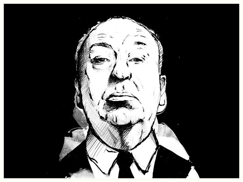 Alfred Hitchcock Sketch at PaintingValley.com | Explore collection of ...