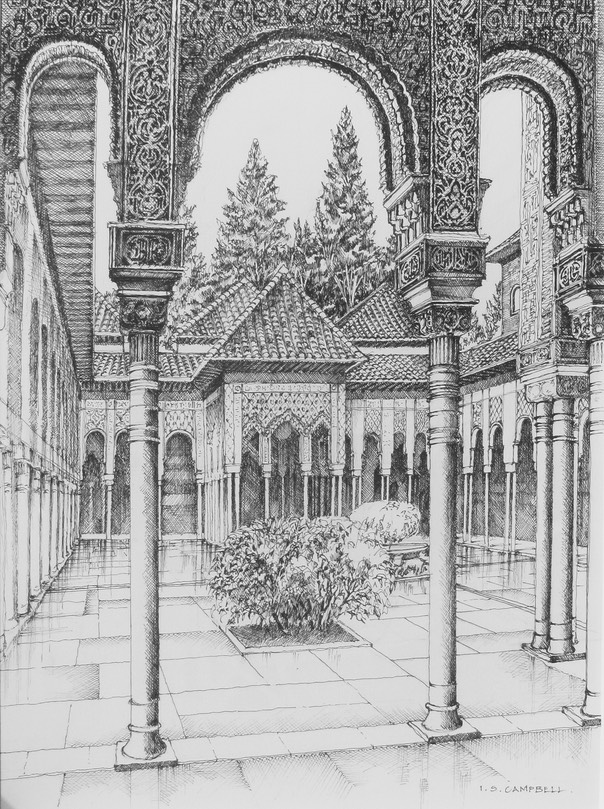 604x809 Home The Architectural Tourist Ian Stuart Campbell Fsai Frias - Alhambra Sketch