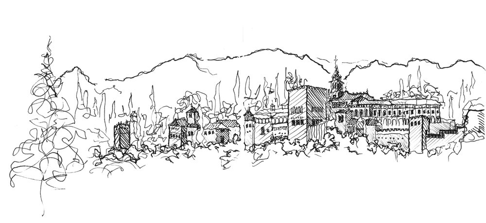1000x459 La Alhambra Erica Jane Hoffman - Alhambra Sketch