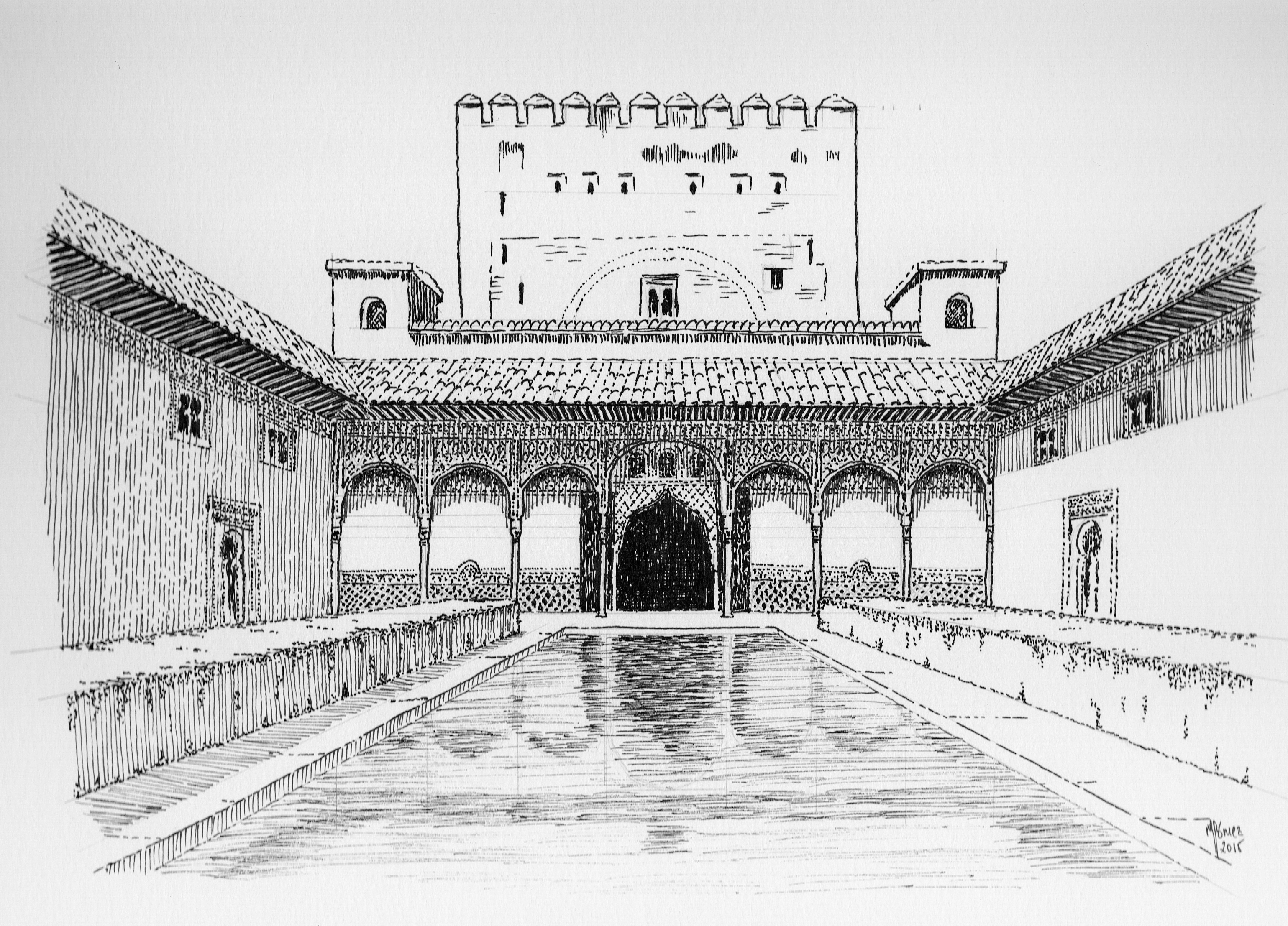 Alhambra Sketch At Paintingvalleycom Explore Collection